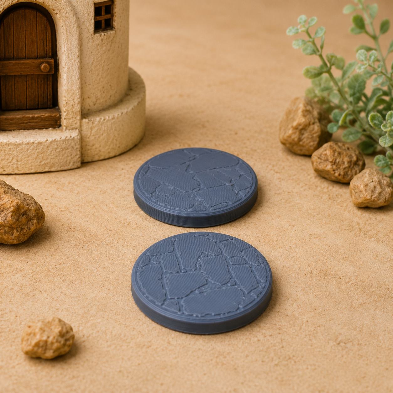 Miniature Pebble Round Blocks
