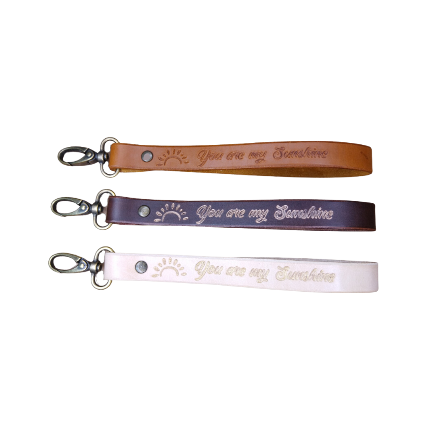 Genuine leather wristlet