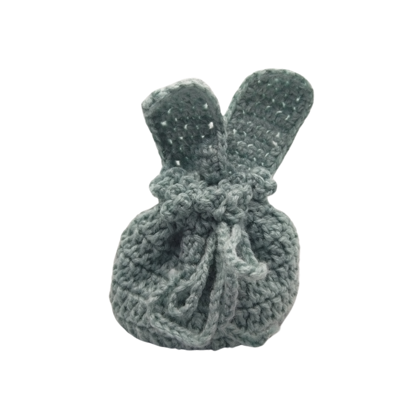Crochet drawstring bag