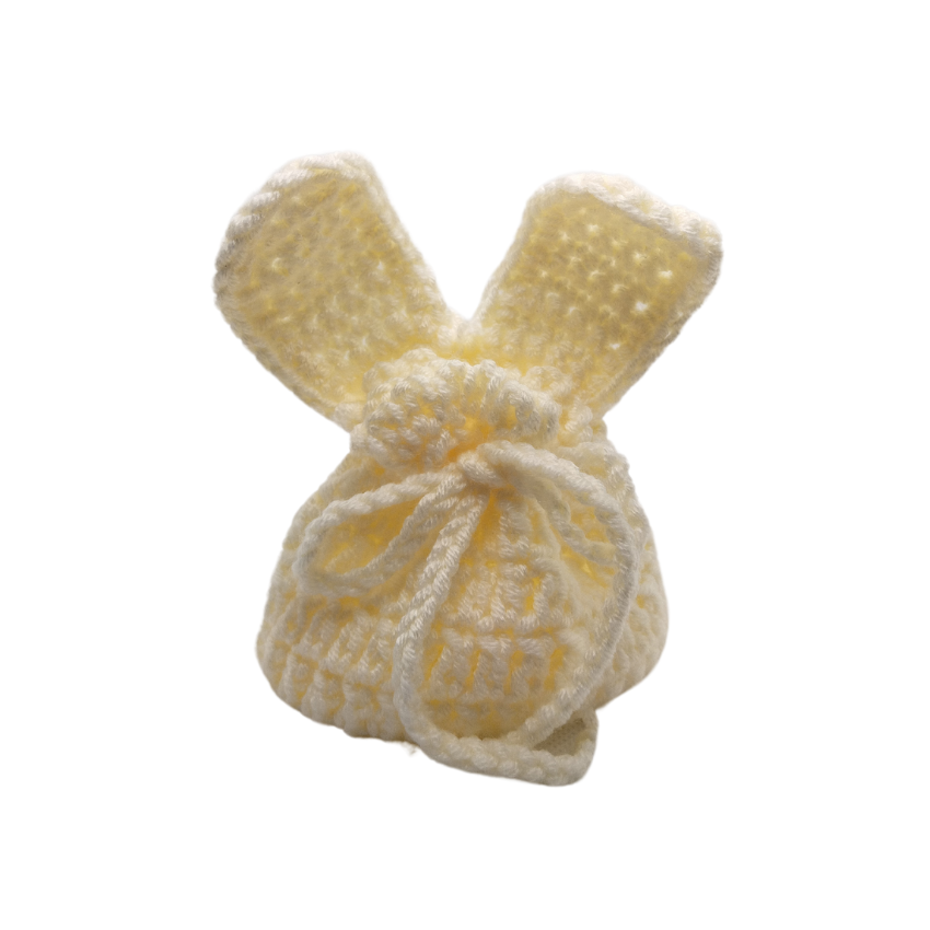 Crochet drawstring bag