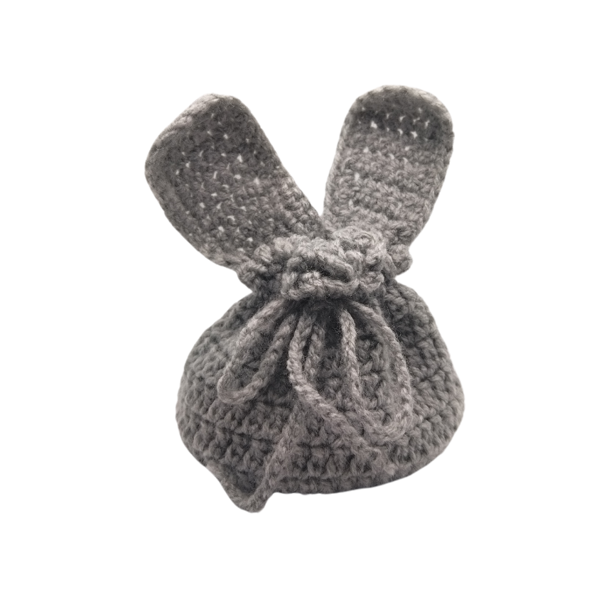 Crochet drawstring bag