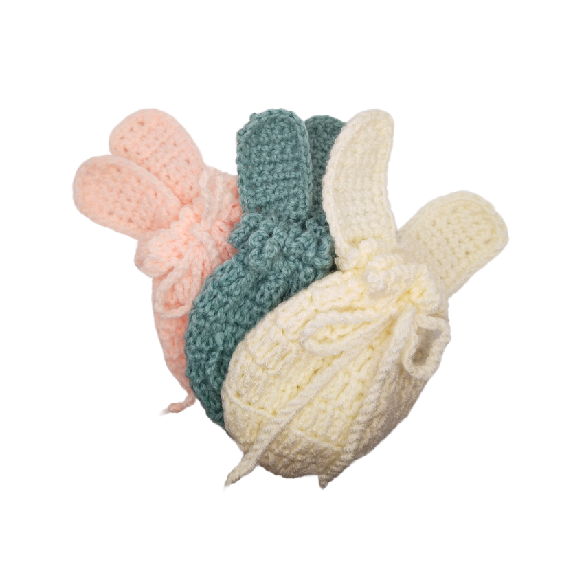 Crochet drawstring bag