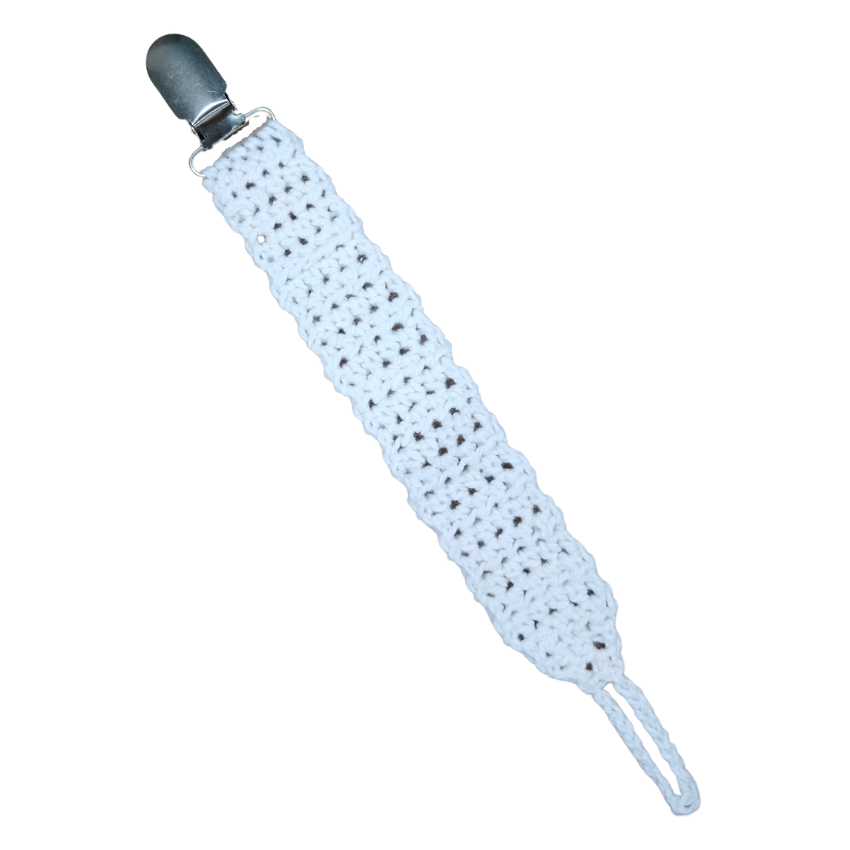 Crochet pacifier clips