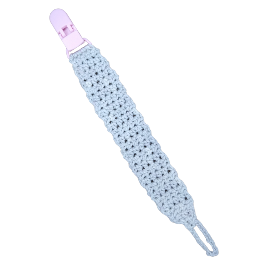 Crochet pacifier clips
