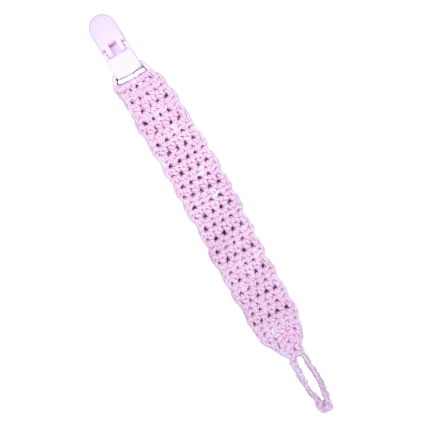 Crochet pacifier clips