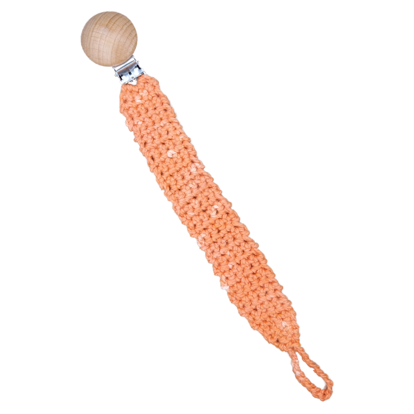 Crochet pacifier clips