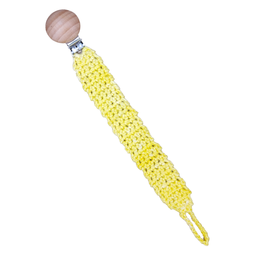 Crochet pacifier clips