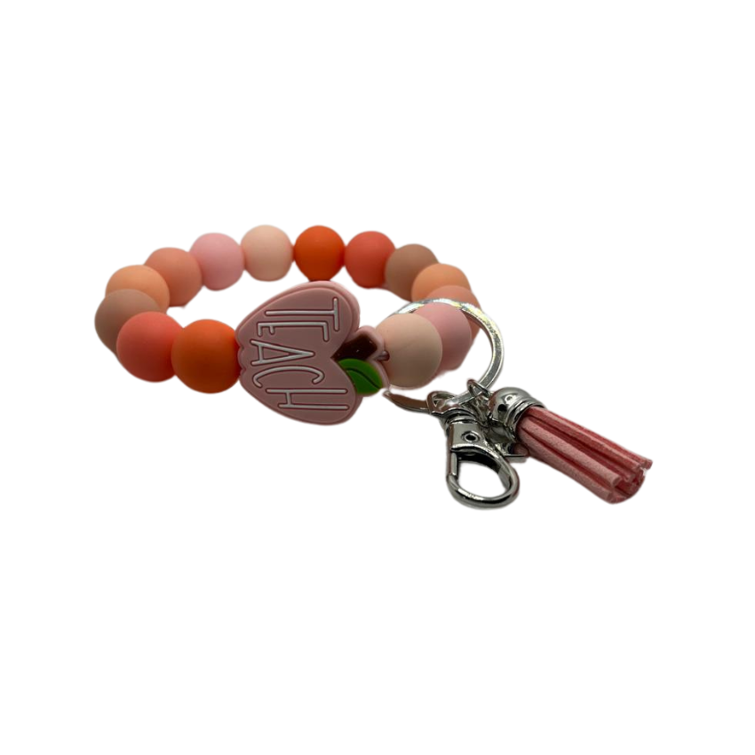 Silicone beads wristlet