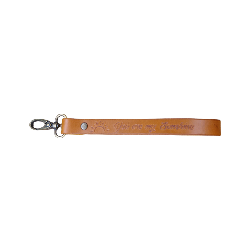 Genuine leather wristlet