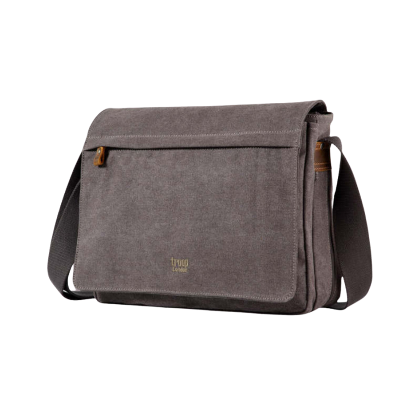 Troop London canvas laptop messenger bag
