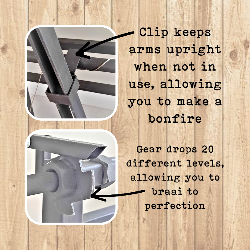 Adjustable braai stand
