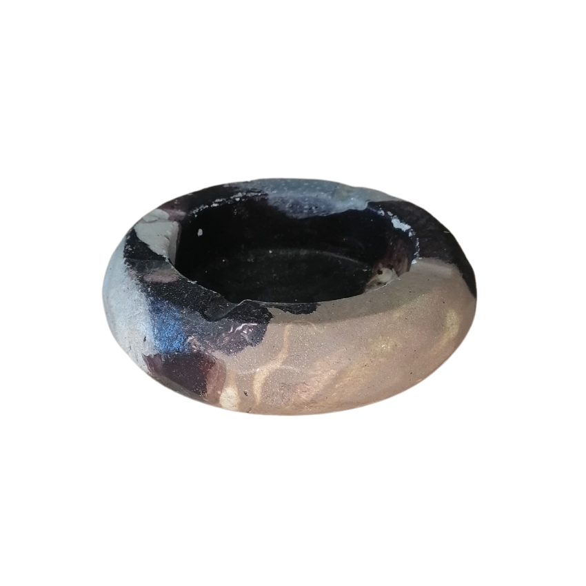 Cement Large Hydro Dipped Ashtray