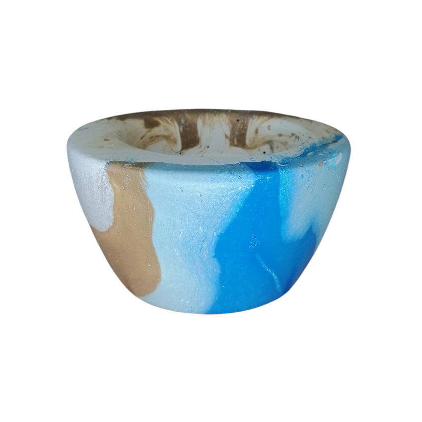 Cement Round Hydro Dipped Planter