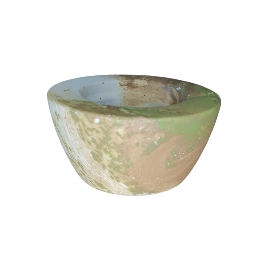 Cement Round Hydro Dipped Planter