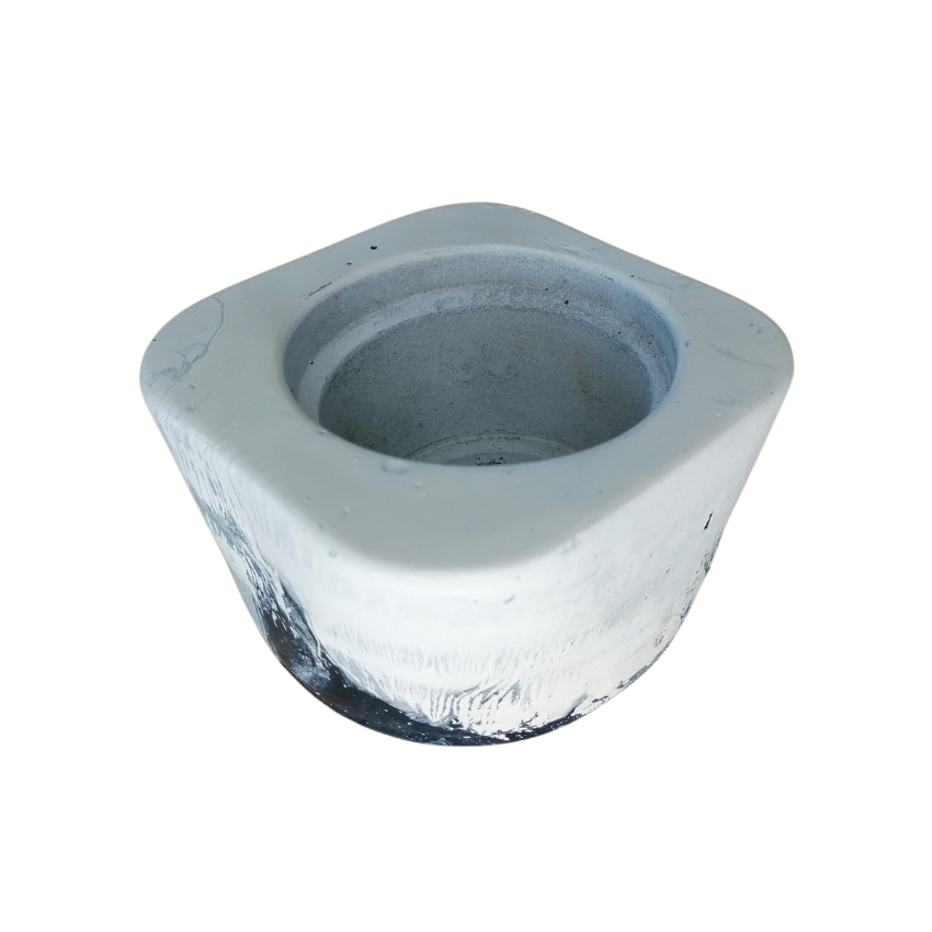 Cement Square Hydro Dipped Planter