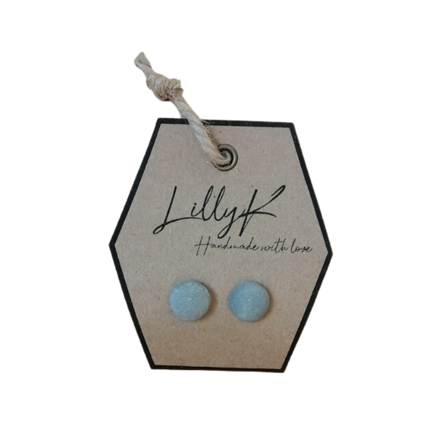 Cement round earrings