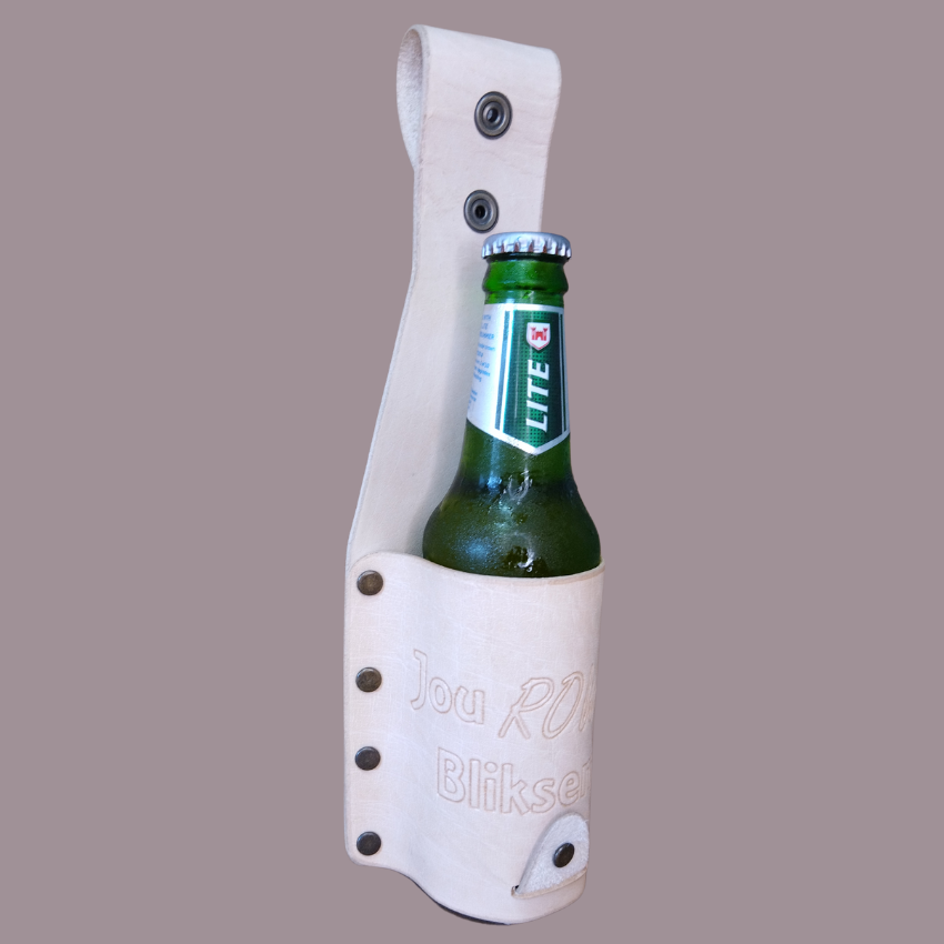 Genuine leather bottle holster - Jou ROWWE Bliksem