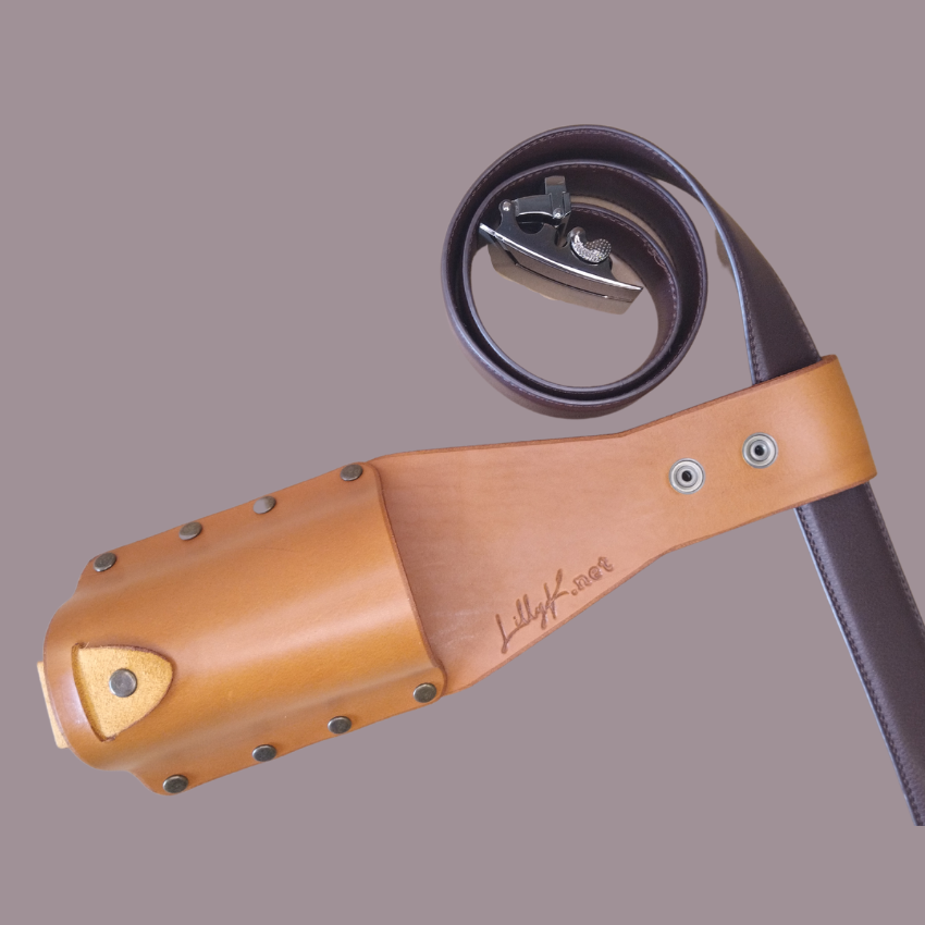 Genuine leather bottle holster - Jou ROWWE Bliksem
