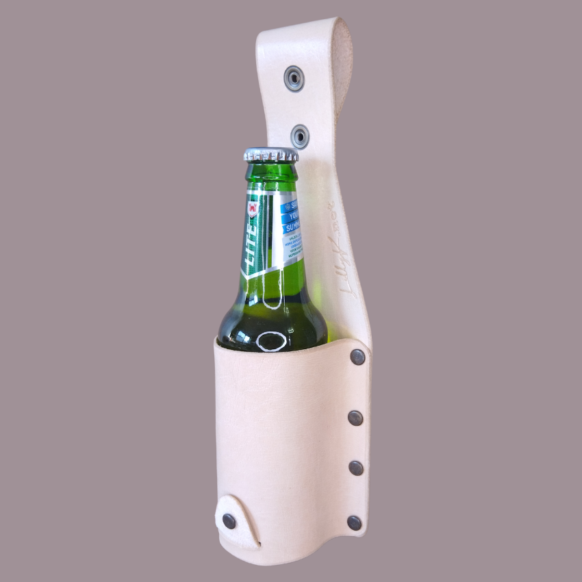 Genuine leather bottle holster