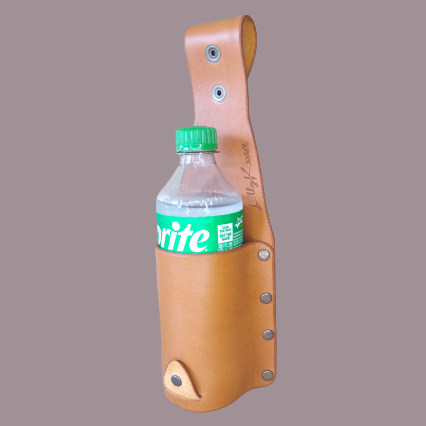 Genuine leather bottle holster