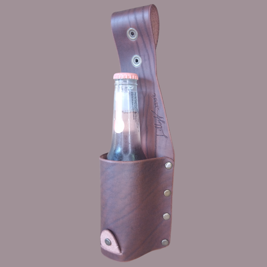 Genuine leather bottle holster