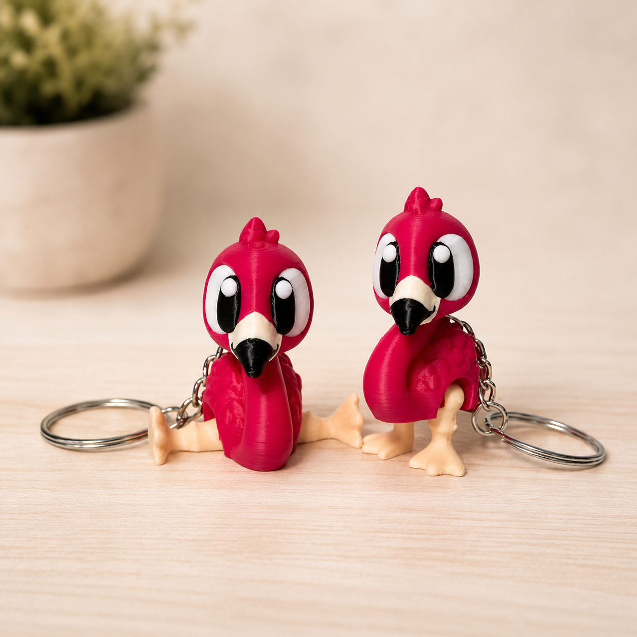 Flamingo Keyring