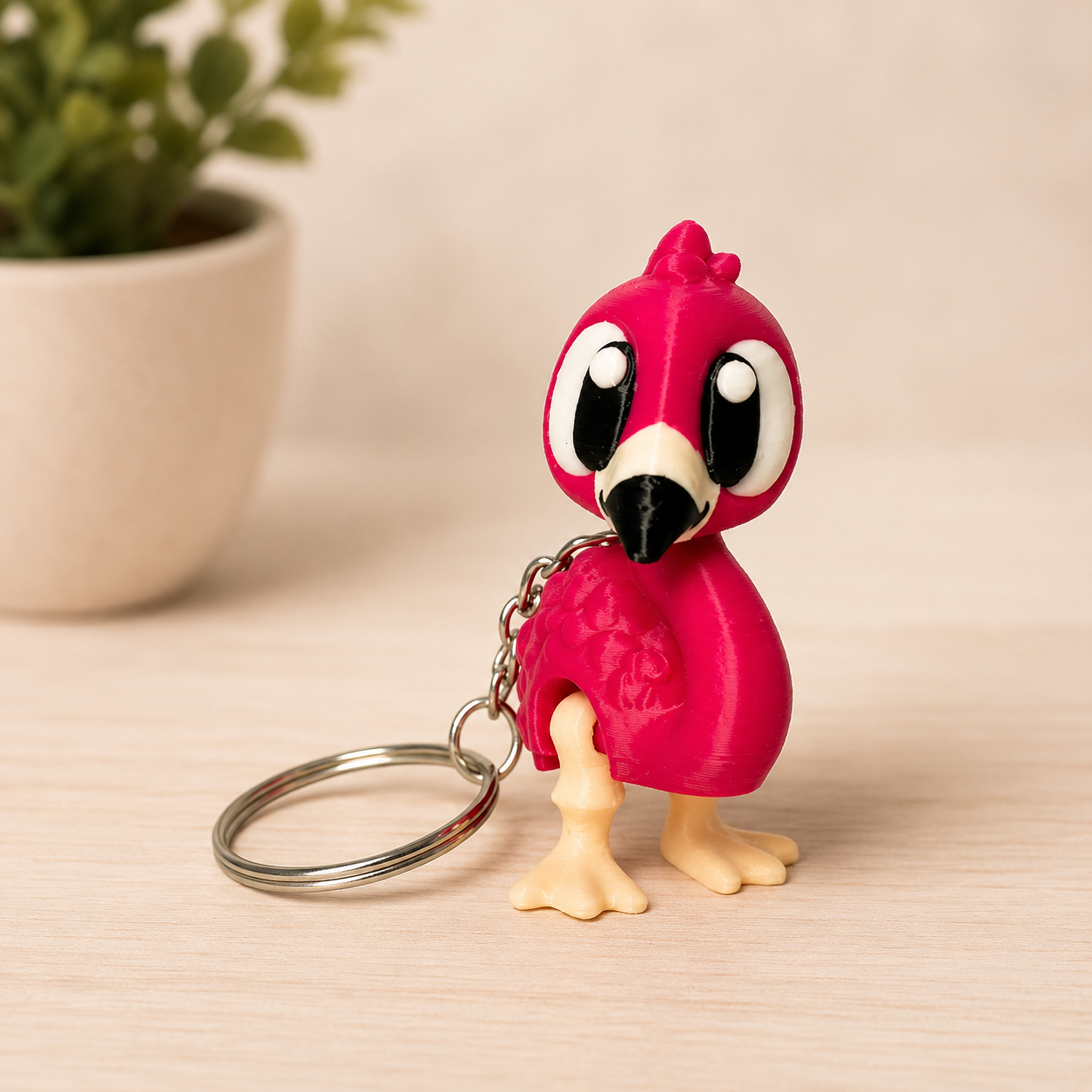 Flamingo Keyring
