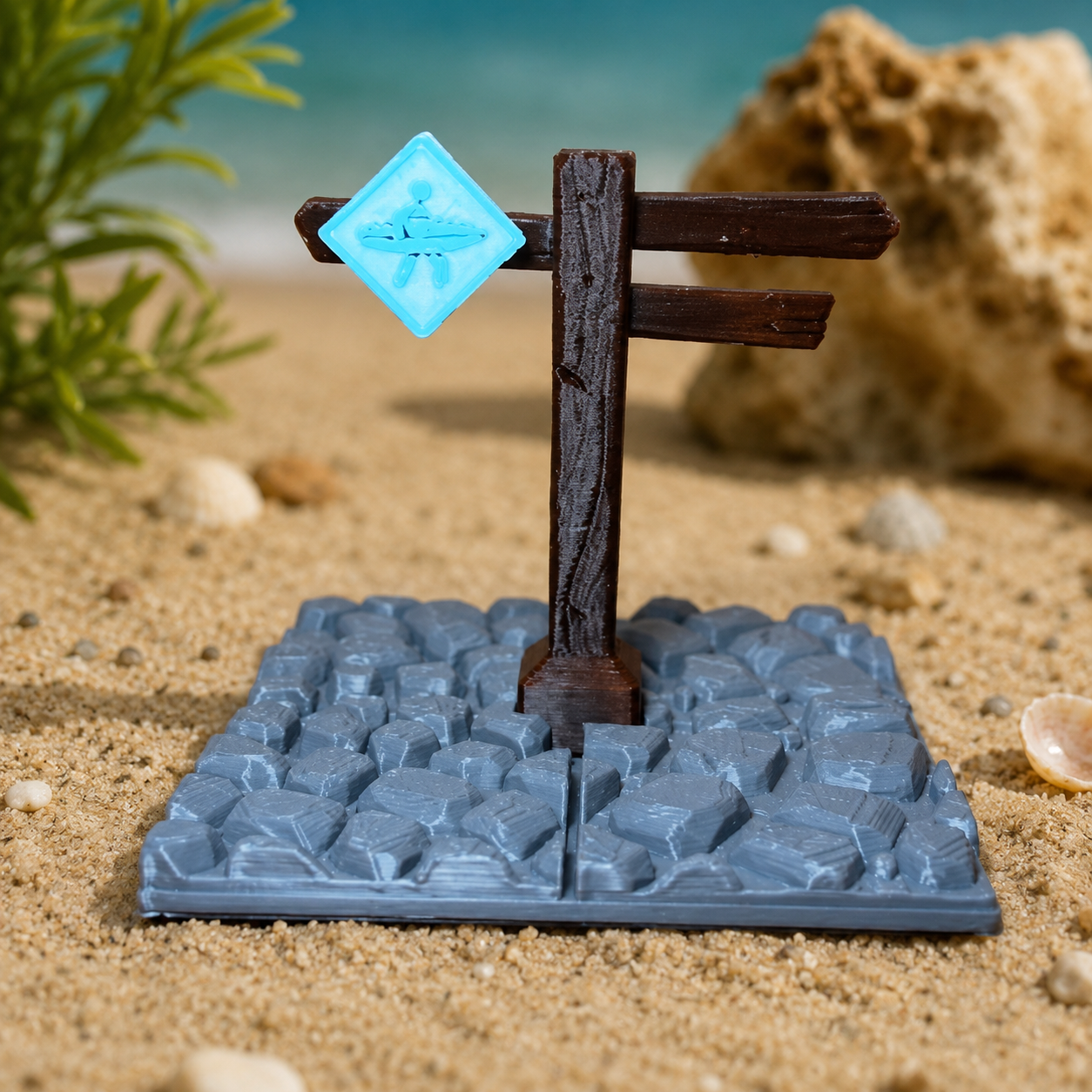 Miniature Beach Sign