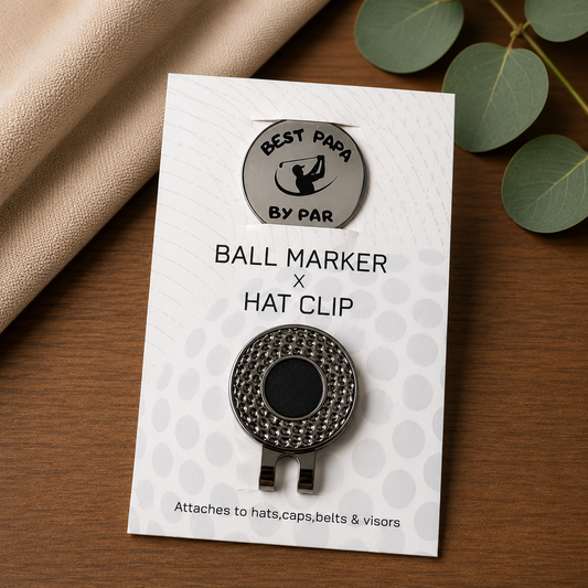 Best Papa Golf Ball Marker & Hat Clip Set