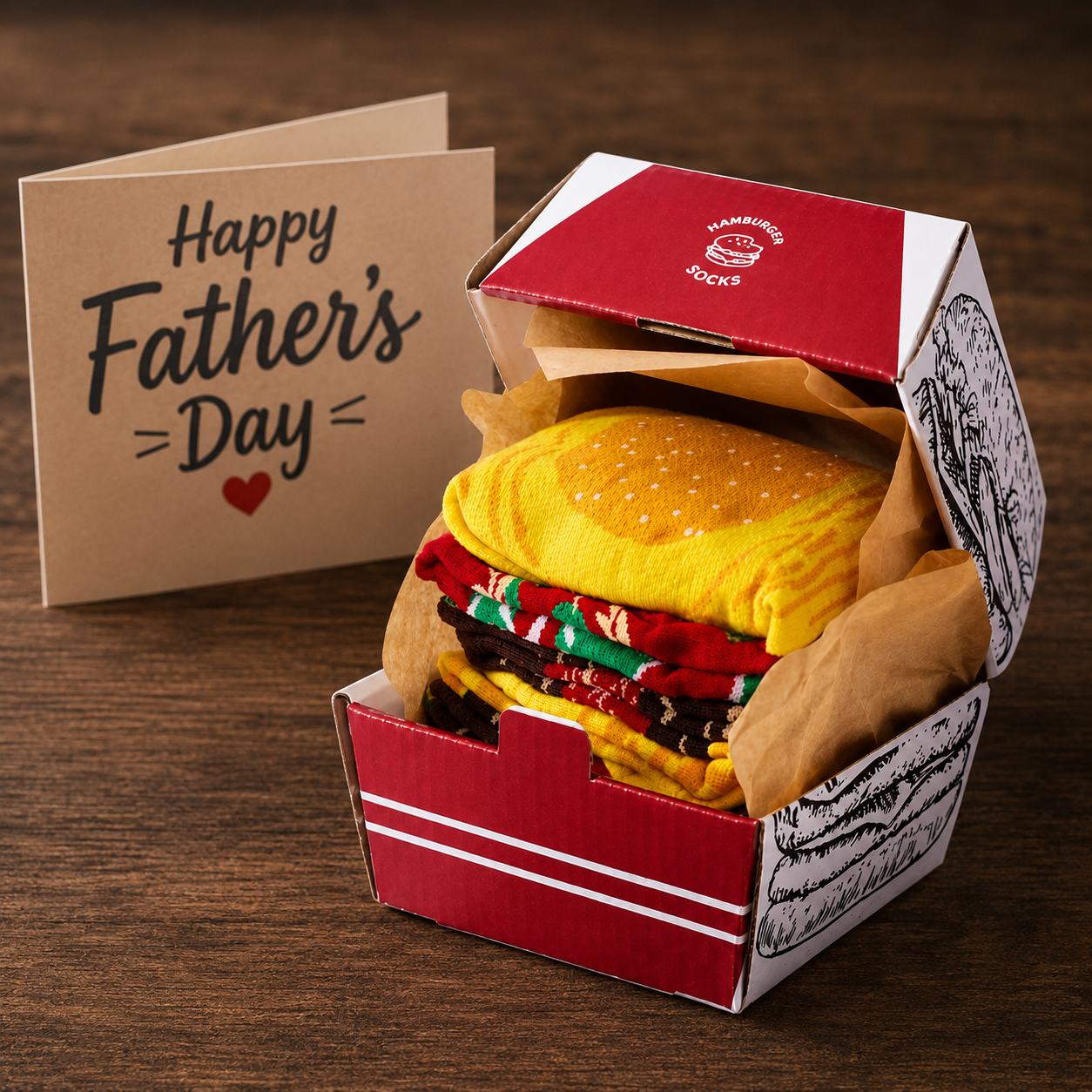 Dad Fuel Burger Socks