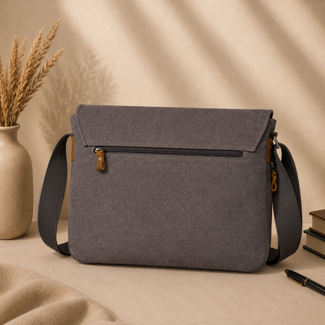 Troop London Canvas Laptop Messenger Bag