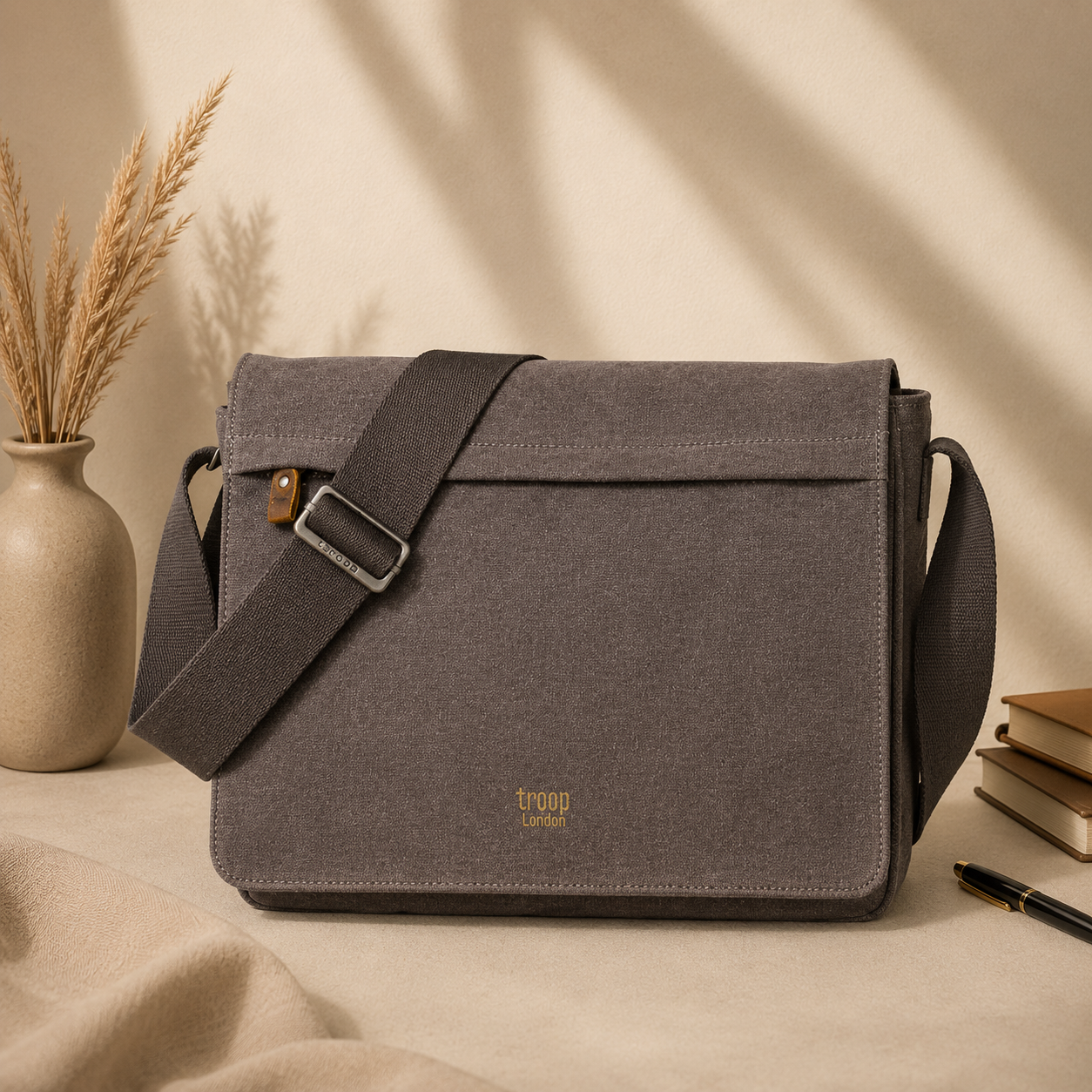 Troop London Canvas Laptop Messenger Bag