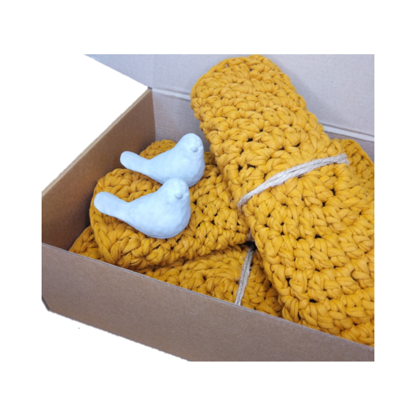 Crochet placemat gift box set