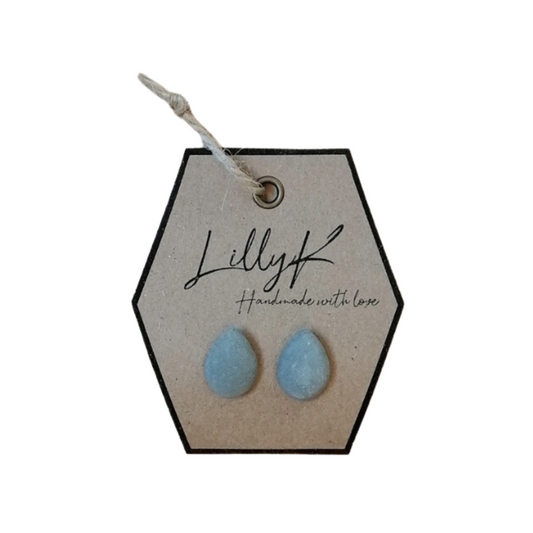 Cement tear drop earrings