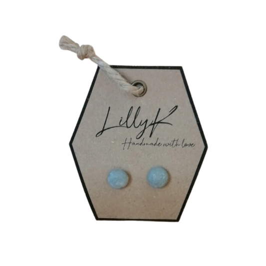 Cement round earrings