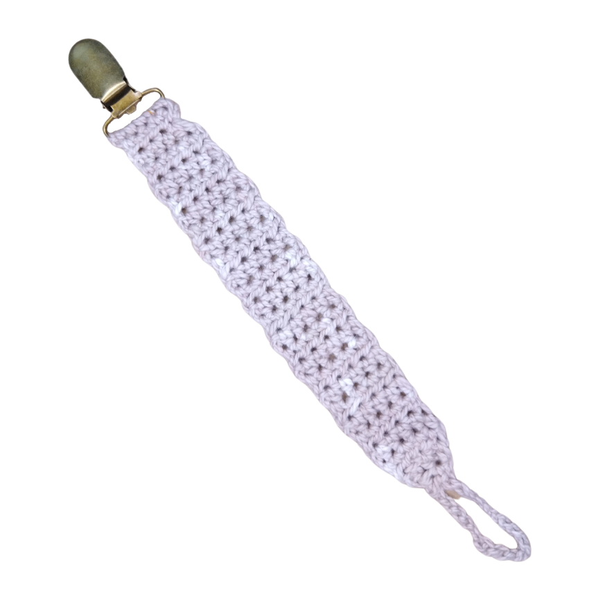 Crochet pacifier clips