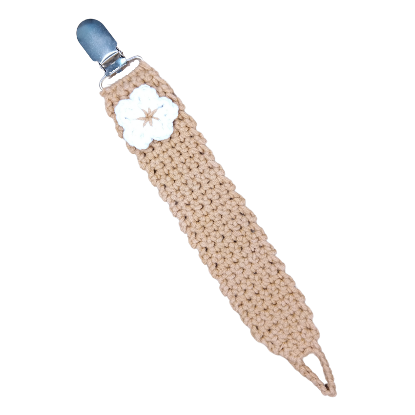 Crochet pacifier clips