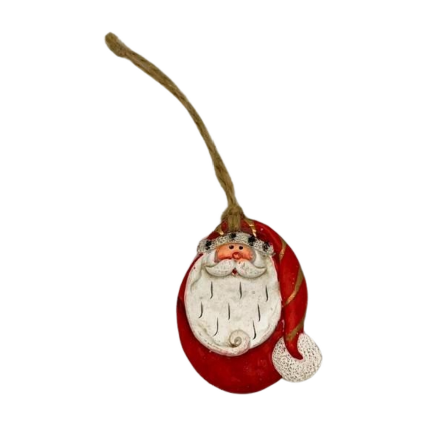 Clay Santa ornaments