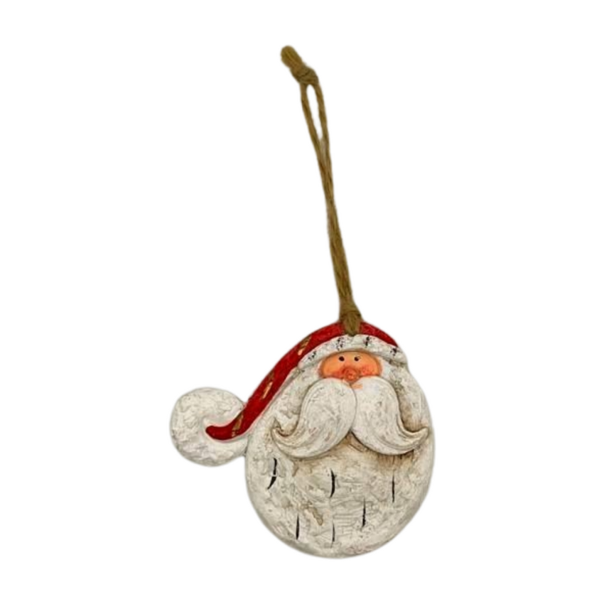 Clay Santa ornaments