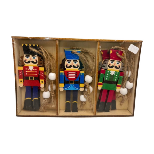 Wooden nutcracker ornaments