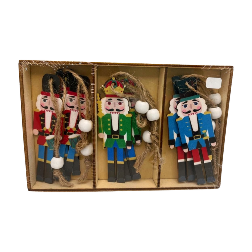 Wooden nutcracker ornaments