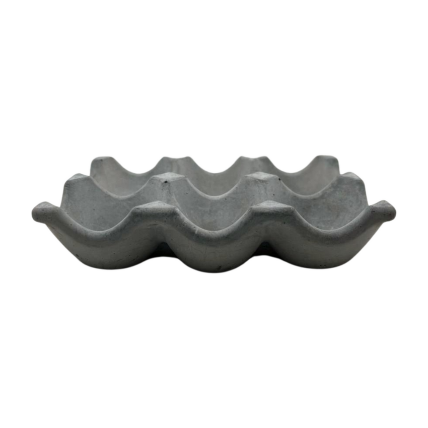 Cement decorative egg holder