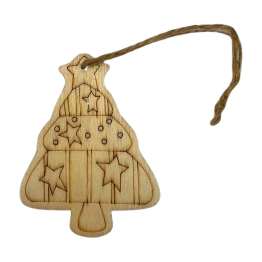 Wooden DIY christmas ornaments