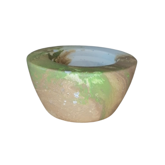 Cement Round Hydro Dipped Planter