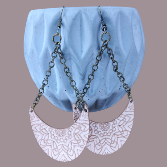 Genuine leather earrings