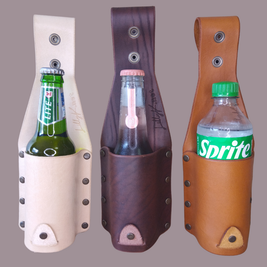Genuine leather bottle holster